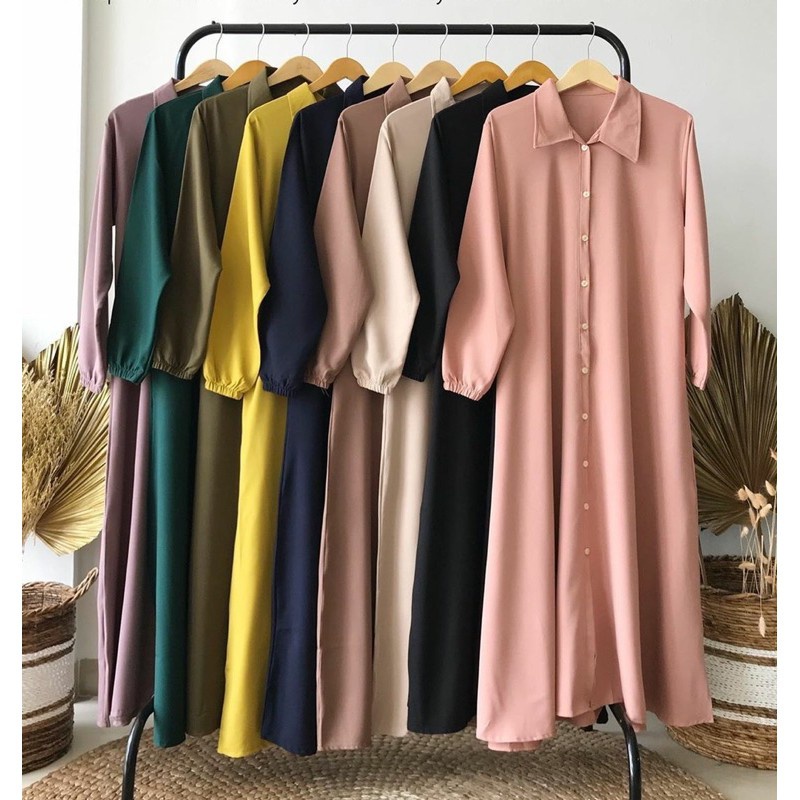 GAMIS NIDIA FULL KANCING DRESS - GAMIS CASUAL