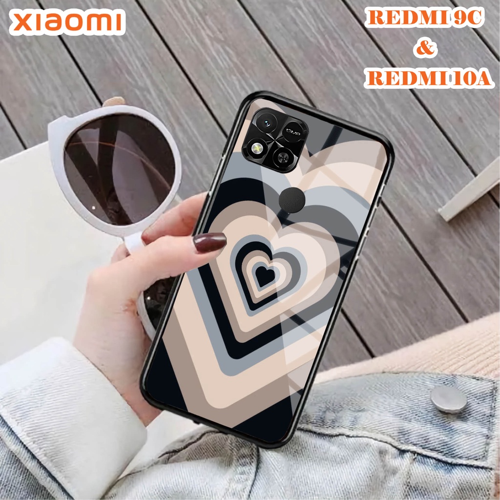Softcase Glass Kaca REDMI 10A & REDMI 9C - Case Handphone REDMI 10A & REDMI 9C [T55].