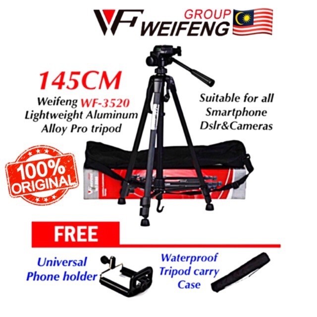 Tripod weifeng wt-3520 wt3520 full black series