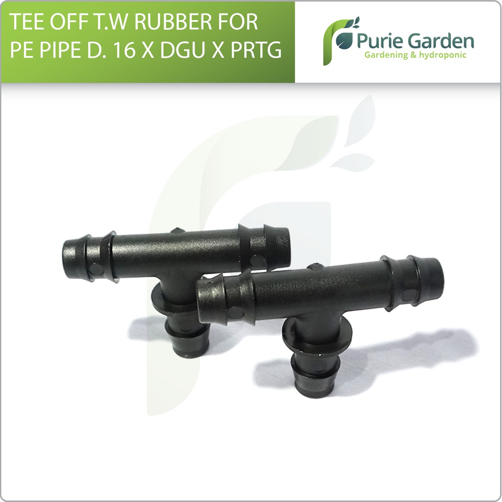 Tee Off T.W Rubber For Pe Pipe D. 16 x DGU x PRTG Irritec