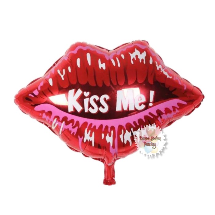 Balon Foil Kiss Me / Balon Foil Bibir Kiss Me Motif