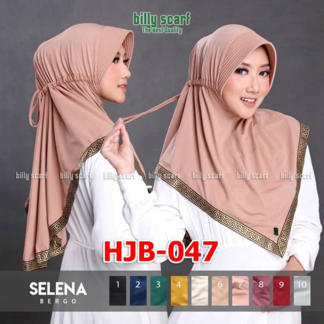 Jilbab instan bahan Jersey merk Billy scarf ori