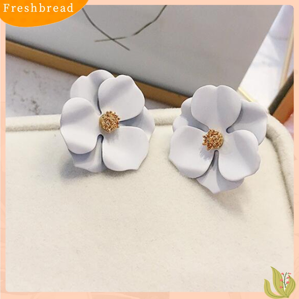 Fresh| Anting Stud Desain Bunga Warna-Warni Untuk Wanita