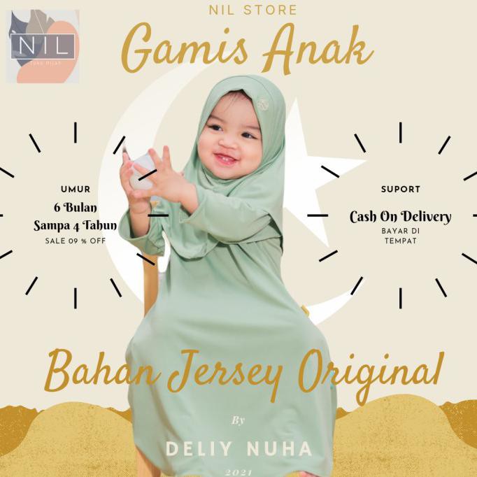 Gamis Anak Bayi Baju Muslim Anak Perempuan Set Hijab 6 Bulan - 4 Tahun - S Tarikyowsis