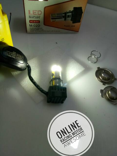 Lampu depan LED 3sisi semua motor ac dc warna lampu putih