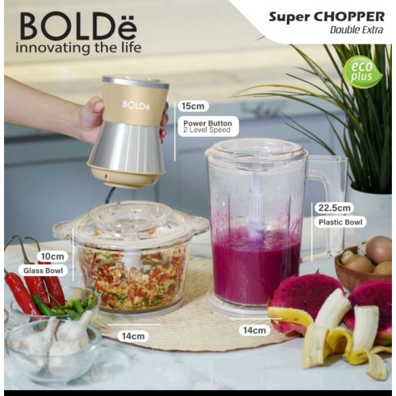 BOLDe SUPER CHOPPER DOUBLE  EXTRA - Gilingan Daging Bumbu 2 Tabung