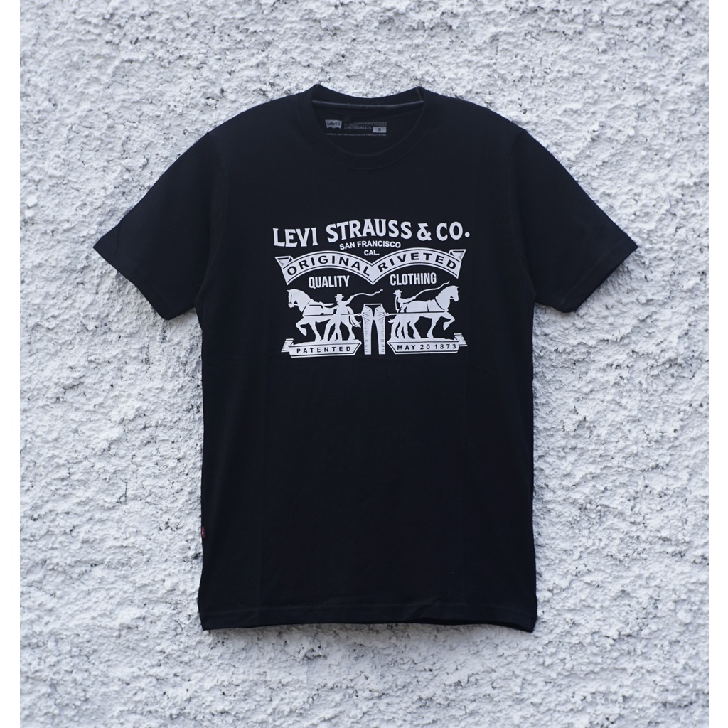 Kaos Levi's | Kaos Pria | Kuda Hitam | KLPHORSES - 01