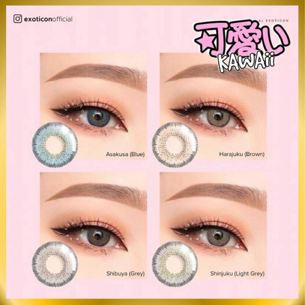 {BISA COD} SOFTLENS X2 KAWAII BY EXOTICON MINUS -3.25 SD -6.00