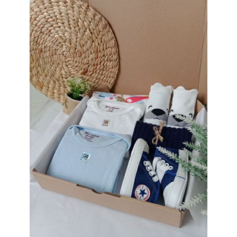 Hampers Bayi /Parcel /Kado baby new born boy /kado baby girl-Casual biru