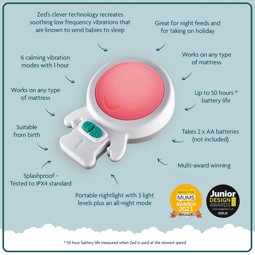 Zed by Rockit - The Vibration Sleep Soother and Night Light