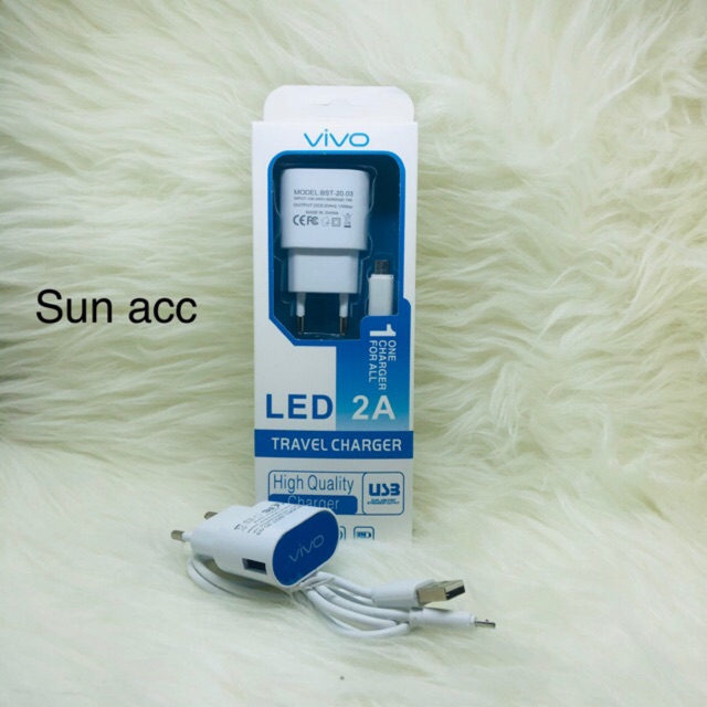 TC CHARGER BST LED VIVO 2A 1USB ANTI LEDAK