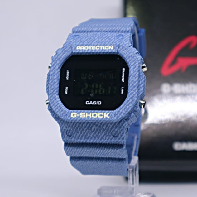 JAM TANGAN SPORT CASIO G SHOCK DW 5600 DENIM BLUE