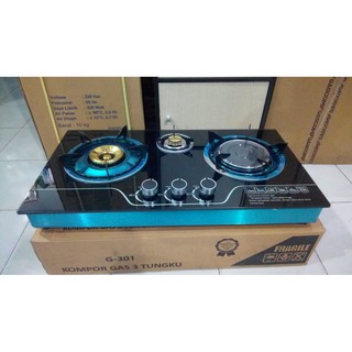 Kompor Gas Tanam Suggo 3 Tungku Sg 301 Kaca Bara Infrared Kompor Gas Tanam Suggo 3 Tungku Sg 301 Kaca Bara Infrared