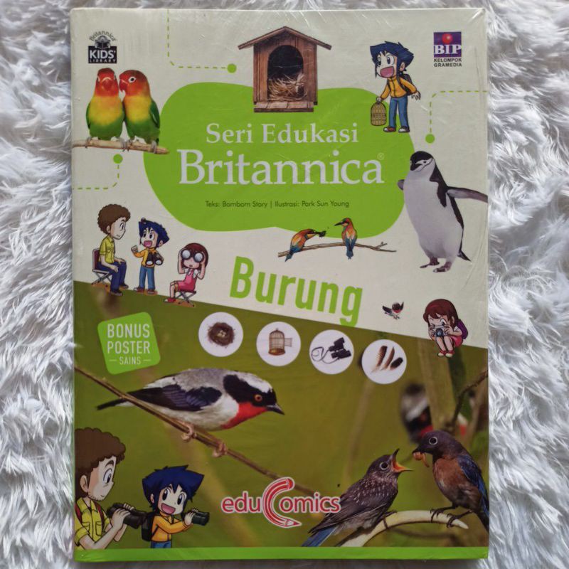 Seri Edukasi Britannica Segel - Educomics - Burung - Bonus Poster Sains