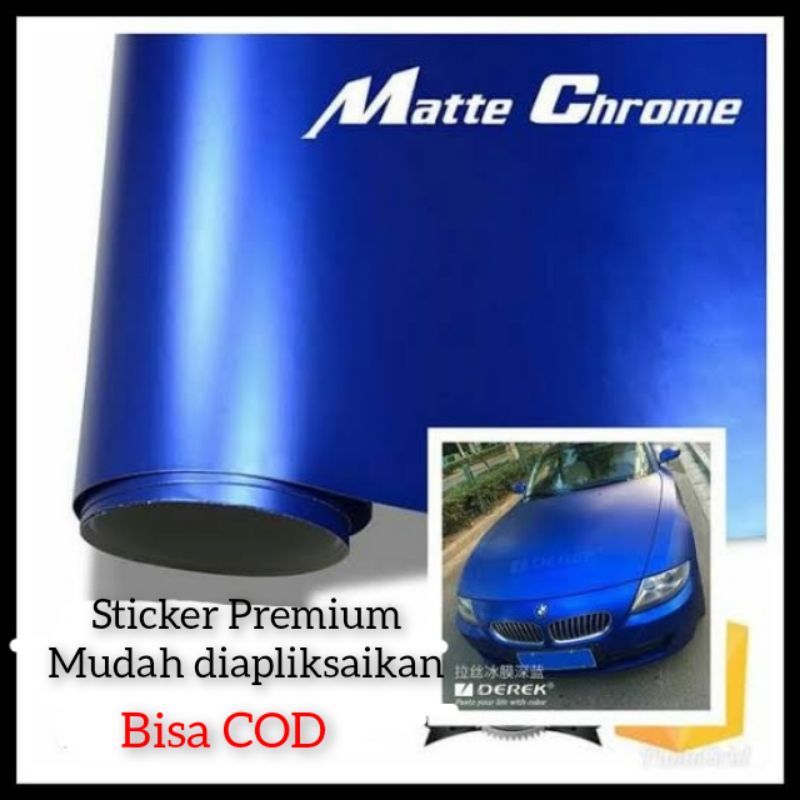 Sticker Skotlet Biru Metalik Premium/Matte Crome