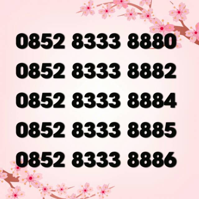 No cantik simpati 0852 8333xxx