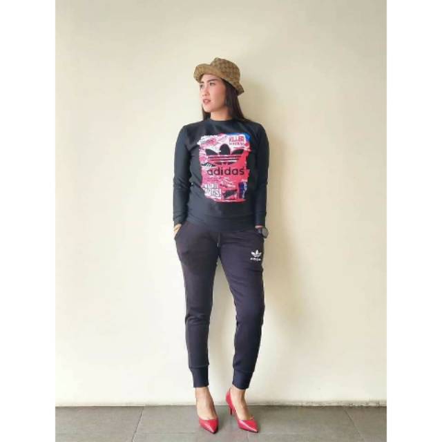 Setelan Set Kaos Baju Sport Olahraga Senam Sxb Adidas Sneackers Kings Killer Longsleeve Jogger
