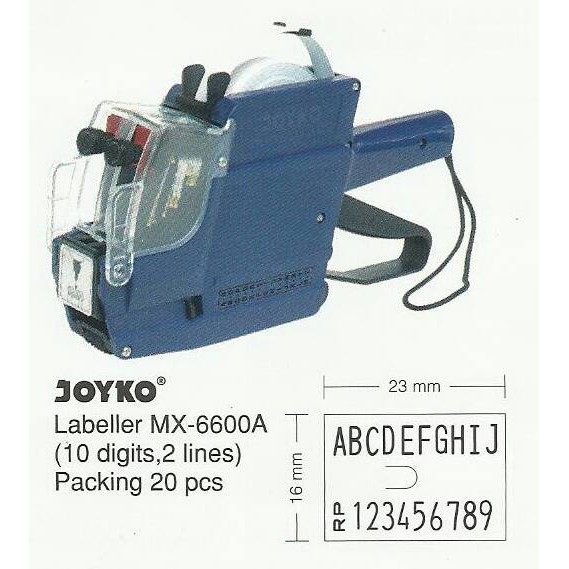 Paket Joyko MX-6600A (huruf,angka) - Alat Lebel Harga