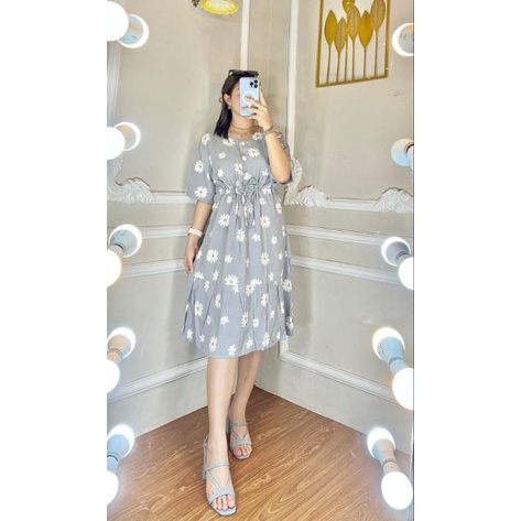 DASTER SERUT DASTER REMPEL DASTER BUSUI KANCING DEPAN TERBARU TERLARIS WARNA SOFT-Melati abu