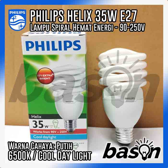 PHILIPS HELIX 35W | Cahaya Putih | E27 | Lampu Hemat Energi