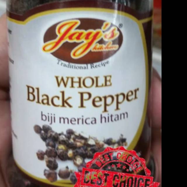 

Jays kitchen whole black pepper | biji merica hitam utuh | 60 gram