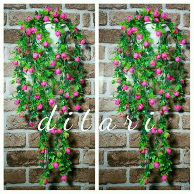 Rambat buket bunga plastik ARTIFICIAL ARTIFISIAL deorasi rumah shabby Chic ditari shop