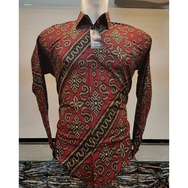 Baju Batik Jumbo Pria M. L. XL. XXL. L3. L4. L5 KEMEJA BATIK LENGAN PANJANG MODEL TERBARU KATUN PRIMA MOTIF MURAH MERIAH Batik Pria Kantor Pesta Murah Katun Motif Modern