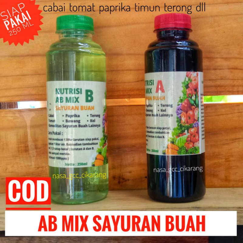 AB MIX SIAP PAKAI 250ML PUPUK AB MIX SAYURAN DAUN HIDROPONIK PRAKTIS