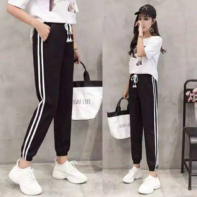 JOGER PANTS KOREAN STYLE  JOGGER  PANTS WANITA  CELANA 