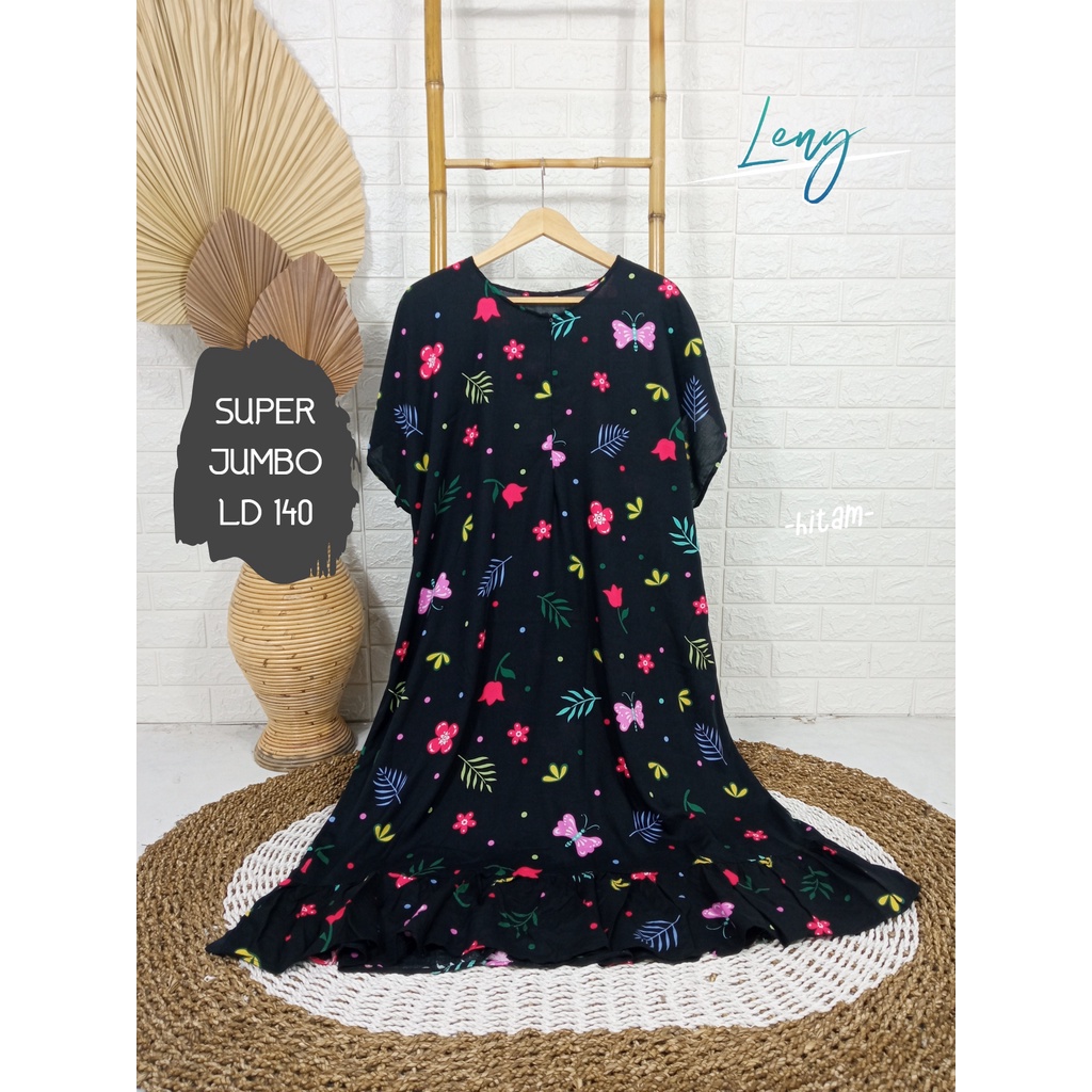 LD 140cm (40 Motif) Daster SUPER JUMBO dan Daster Kaftan LD 150cm Ruffle (Part 1) Daster Rempel JUMBO Daster Viral-Leny