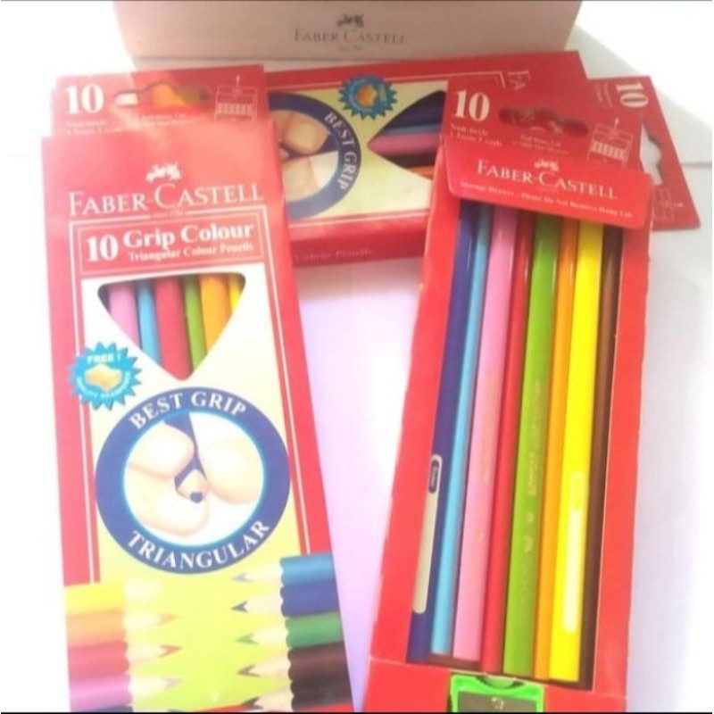

Faber-Castell 10 Grip Colour Triangular colour pencil free sharpener