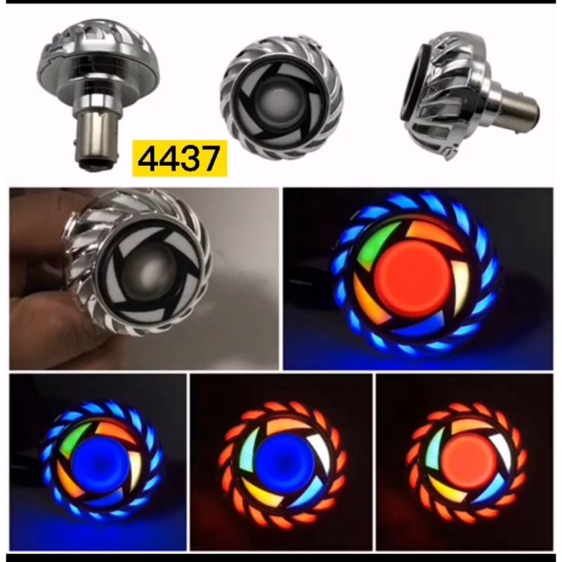 Lampu Stop Rem motor Led Stoplam Projie Flash Running Bulat Spiral AE Rainbow LAMPU PROJI STOP REM