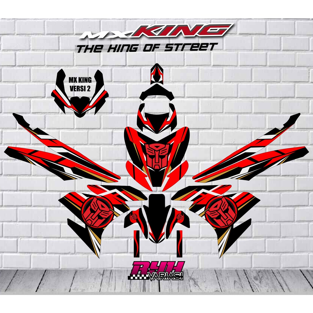 STIKER DECAL FULL BODY YAMAHA JUPITER MX KING 150cc V1 V2  2020 2022 SKY JUVENTUS TRANSFORMERS CUSTOM DESAIN SENDIRI