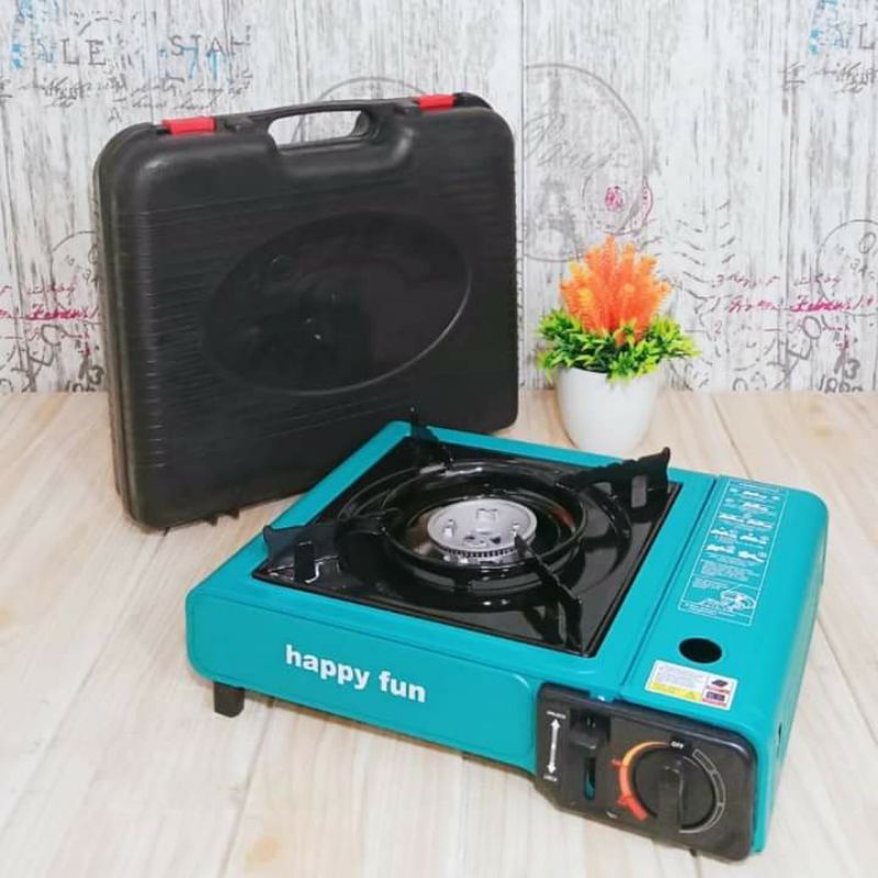 KOMPOR PORTABLE GAS 2IN1 HAPPY FUN