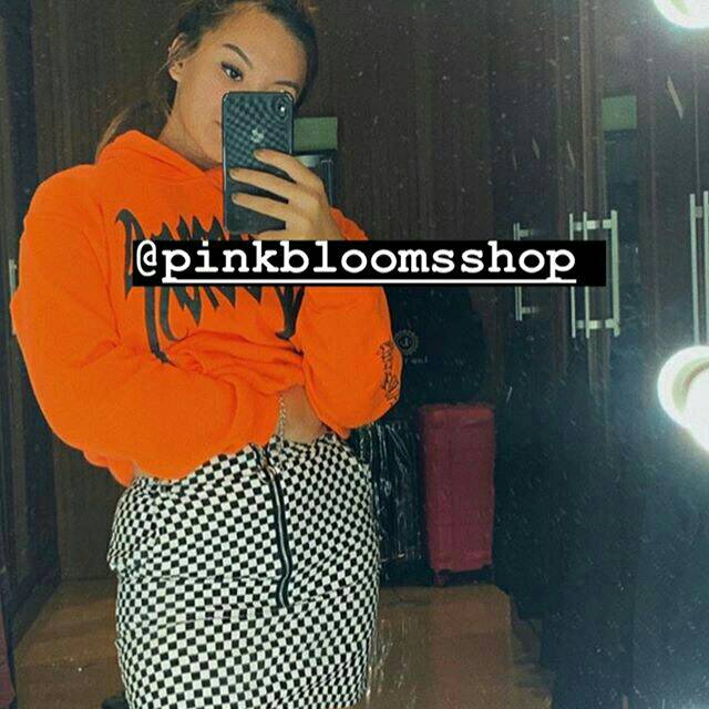pinkblooms rok kotak-kotak, plaid skirt, rok pendek, rok kotak