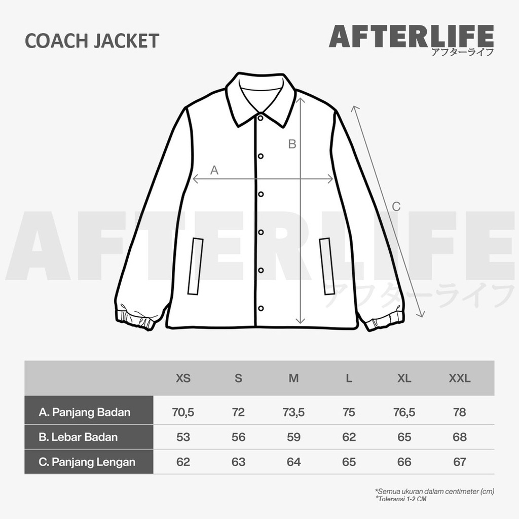 AFTERLIFE - Coach Jacket Temp Black