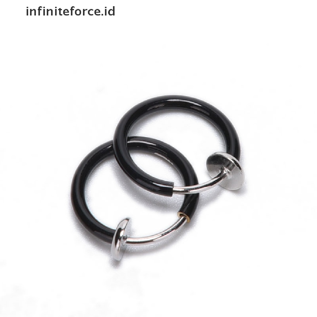 Infiniteforce.id 2pcs / Set Anting Tusuk Klip On Wanita Gaya Punk