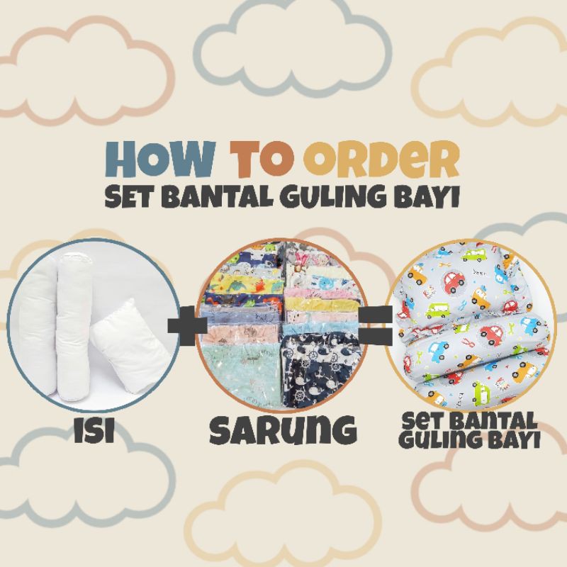 ISI BANTAL GULING BAYI BABYU (SET) | BABY PILLOW &amp; BOLSTER