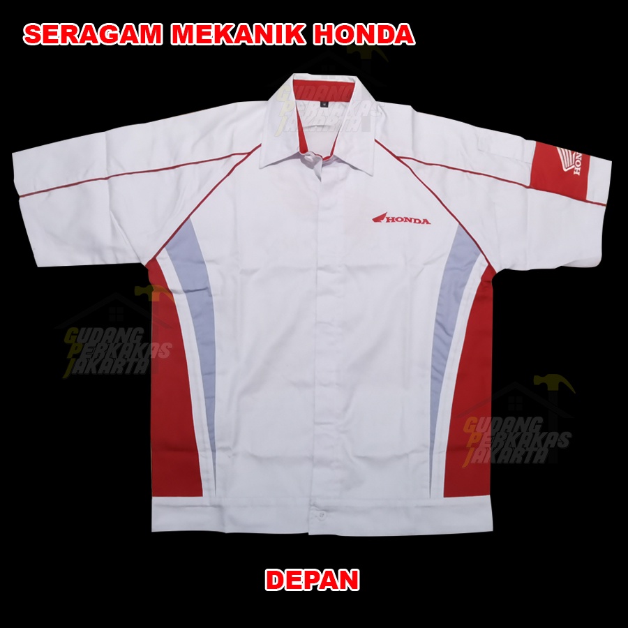 SERAGAM MEKANIK HONDA BAJU CELANA TOPI CELEMEK AHASS