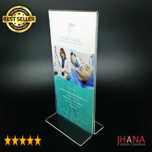 

Acrylic Tent Holder/akrilik tempat brosur ukuran 1/3 F murah