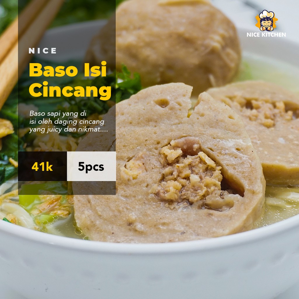 

NICE | Bakso Daging Sapi | Isi Cincang