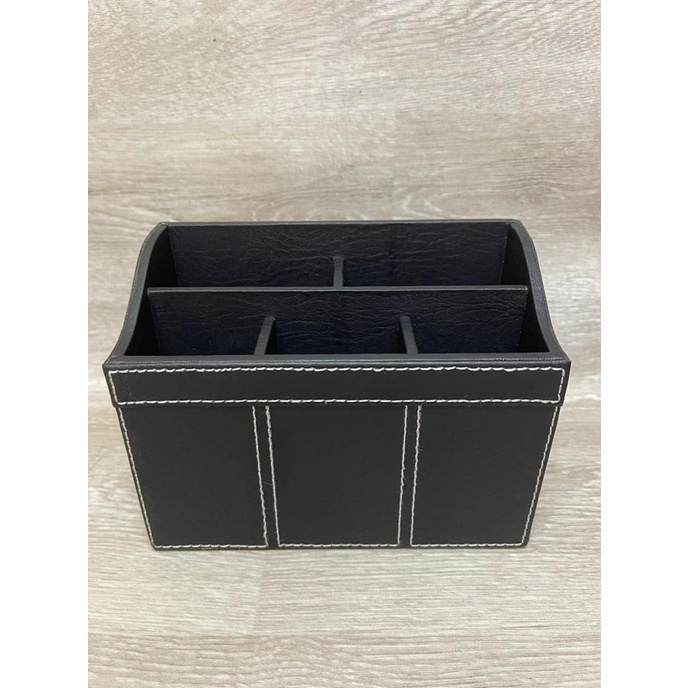 

Ready Tempat Wadah Atk / Kotak Pensil Pena Remot Handphone Bahan Kulit