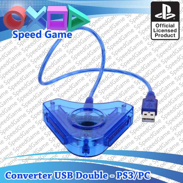 Converter double stik ps2 ke ps 3 / konverter biru usb STIK PS2 KE PS3