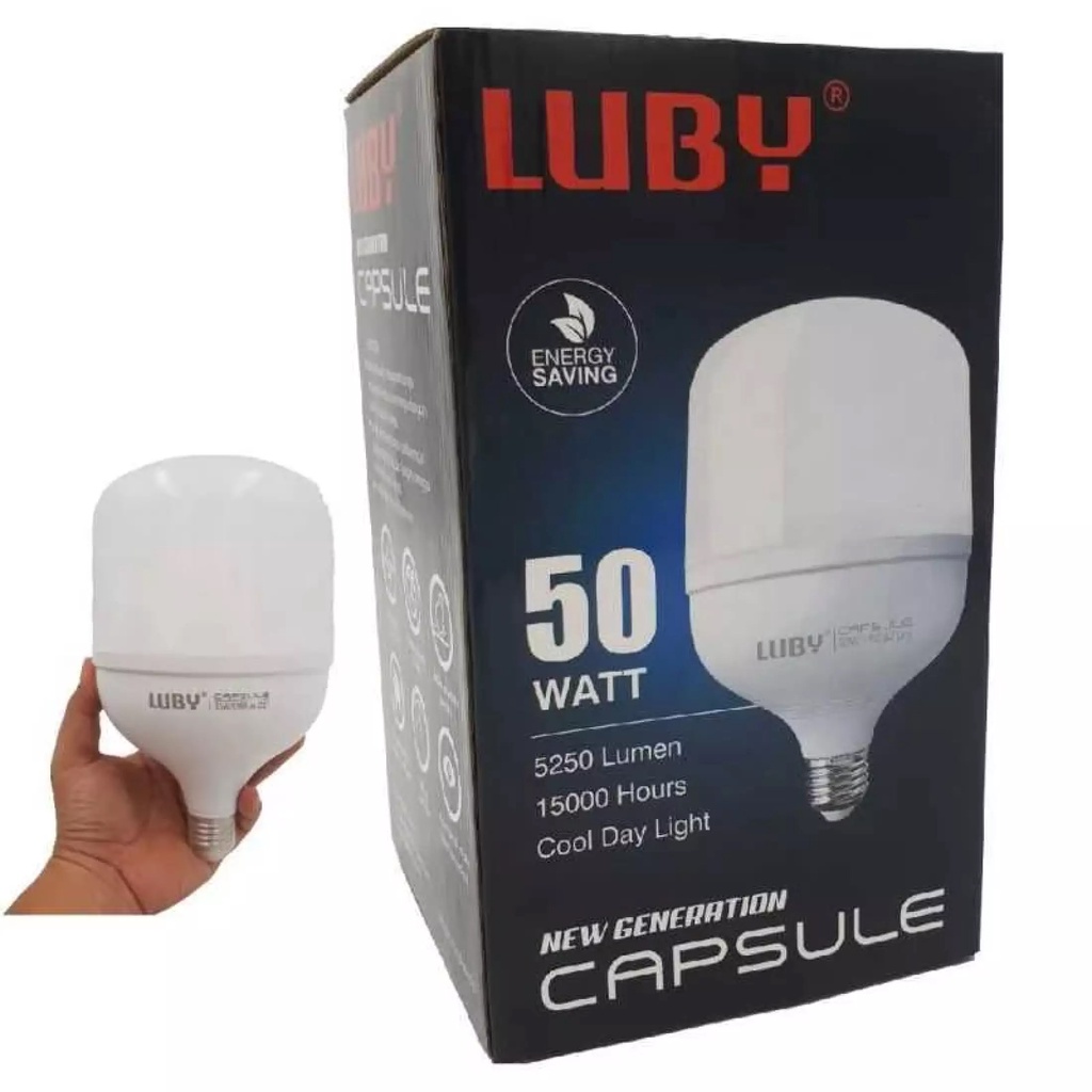 Lampu LED Putih 50 Watt Bohlam Capsule Luby New Generation Samsung Inside SNI Original