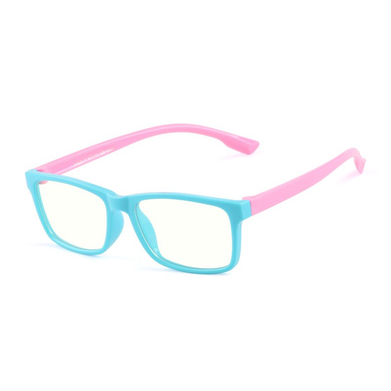 KACAMATA ANAK ANTI RADIASI HP TV / ANTI RADIASI BLUERAY TR90-Blue Pink C27