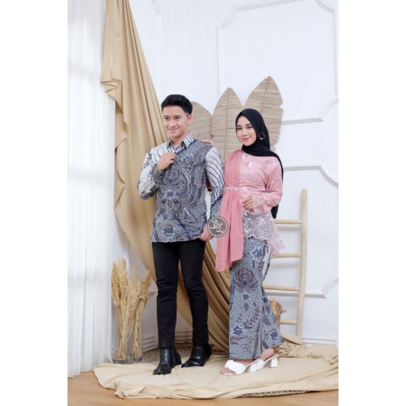 BAJU COUPLE  BROKAT SELENDANG MODERN