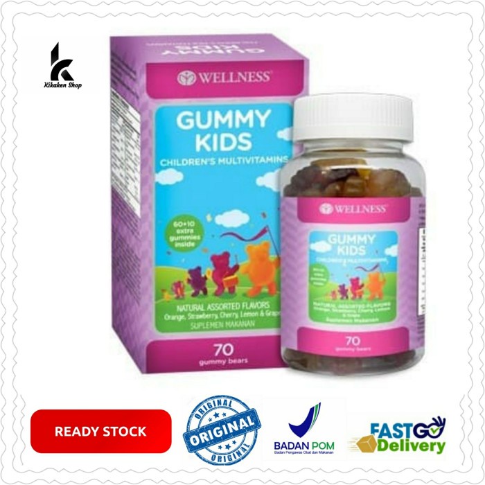 Wellness Gummy Kids 70 Gummies Vitamin Anak Vit Anak -