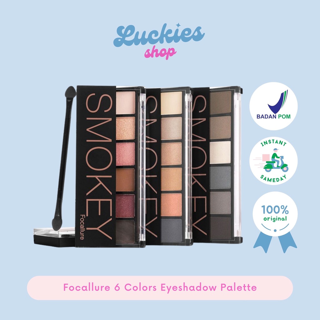 Jual Official Distributor Focallure 6 Colors Eyeshadow Palette
