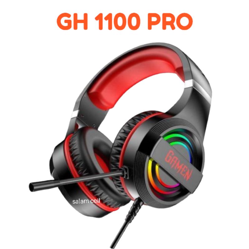 Headset Game Earphone GAMEN GH1100 PRO GH 1100 GH2100 GH 1000 GH 100 3.5mm Audio Jack Input RGB LED Light Braided Wire Gaming