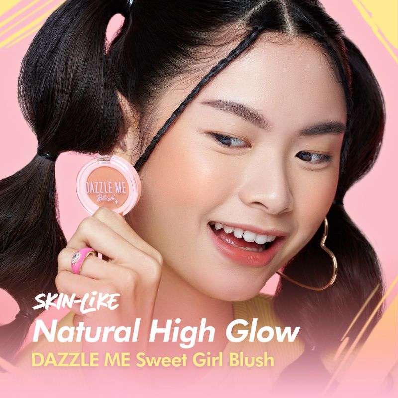 Dazzle Me Sweet Girl Blush On | Long Lashting High Pigmented Powder Brush On